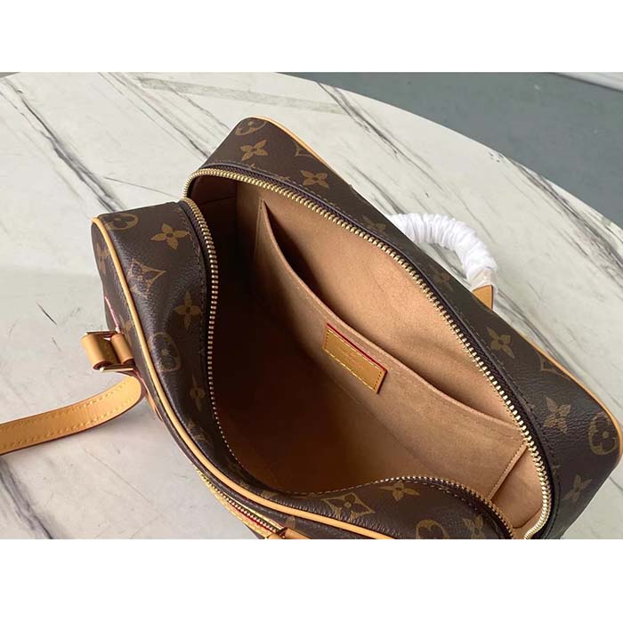 Louis Vuitton LV Women Cité Handbag Monogram Coated Canvas Cowhide Leather