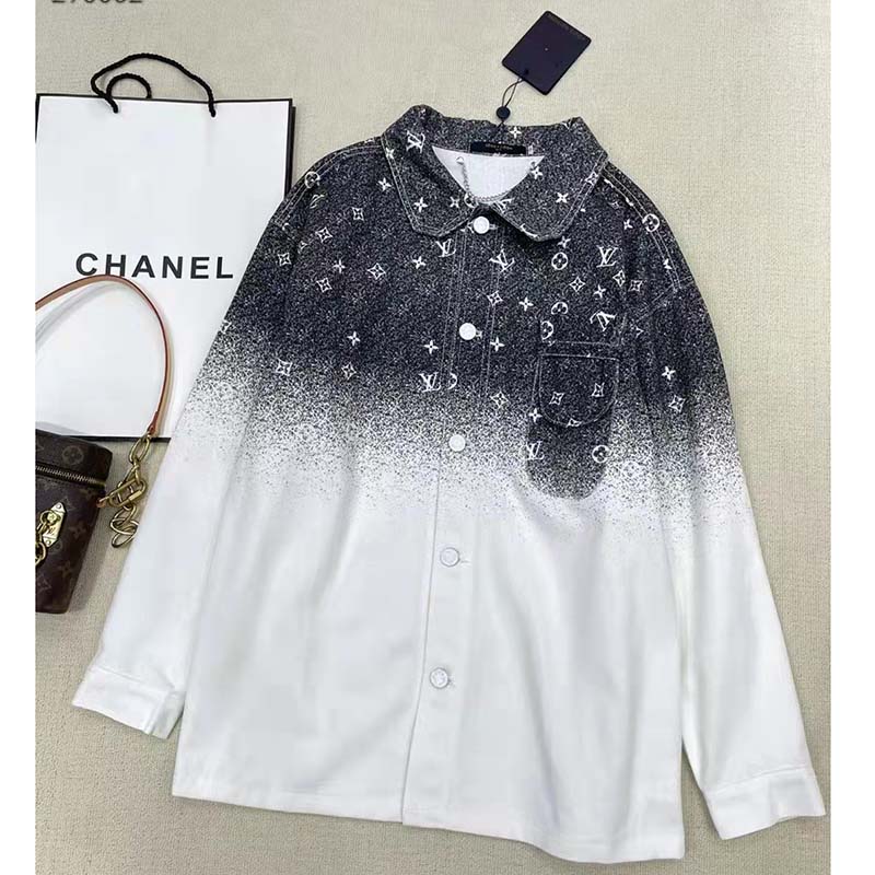 Louis Vuitton Women LV Workwear Shirt Cotton Grey Loose Fit