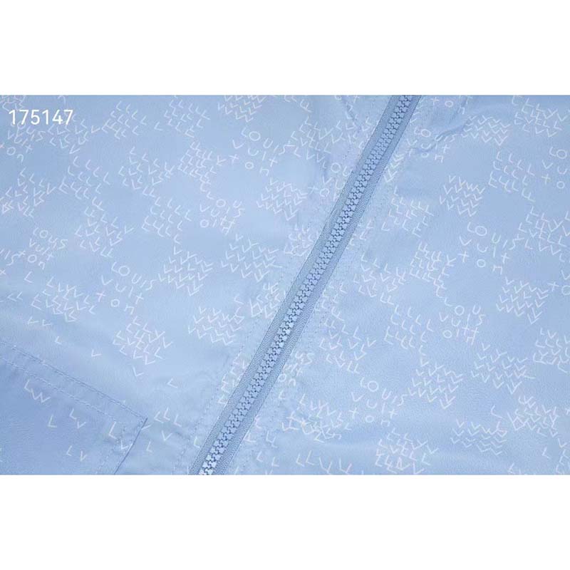Louis Vuitton LV Women Damier Spread Windbreaker Polyester Blue Regular Fit