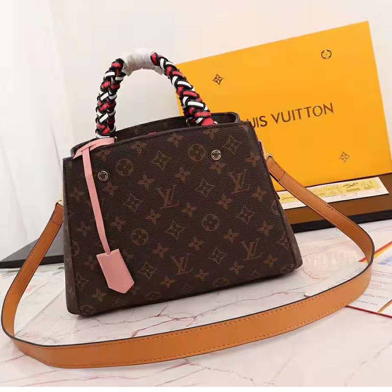 Louis Vuitton LV Women Montaigne BB Handbag in Monogram Canvas-Brown