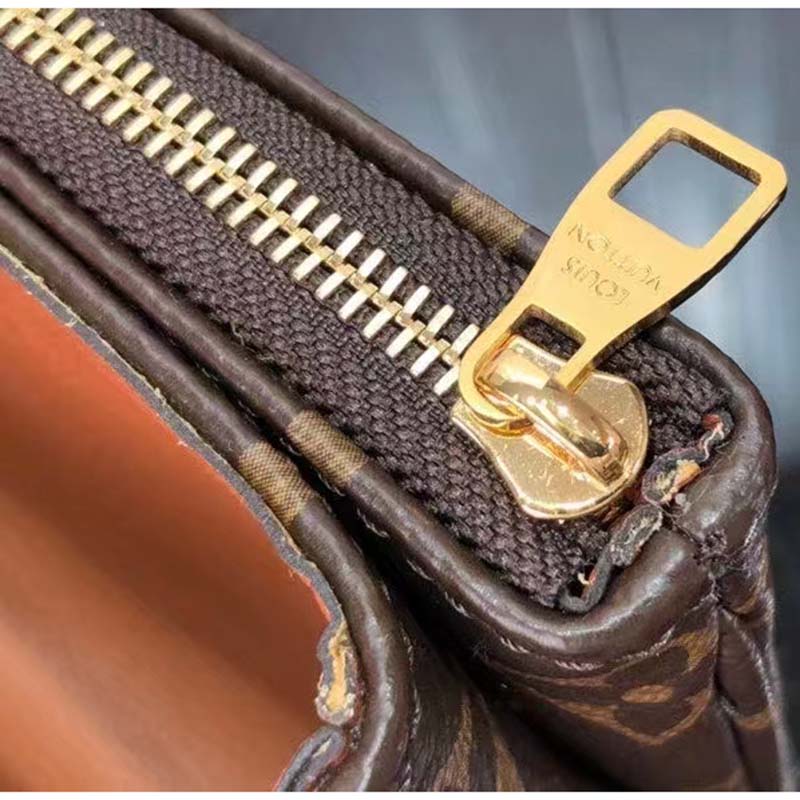 Louis Vuitton LV Women Marceau Brown Monogram Coated Canvas Cowhide Leather