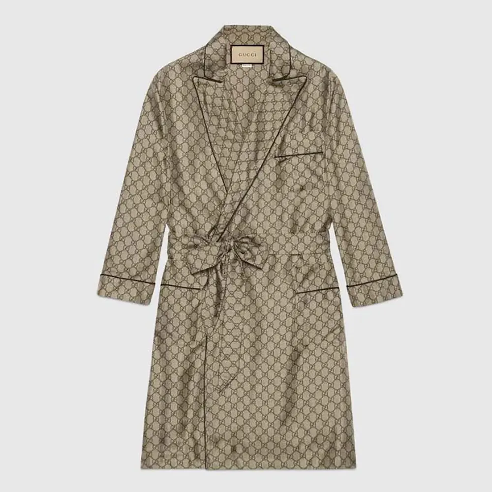 Gucci Women GG Supreme Print Silk Shirt 772399ZANRP2237