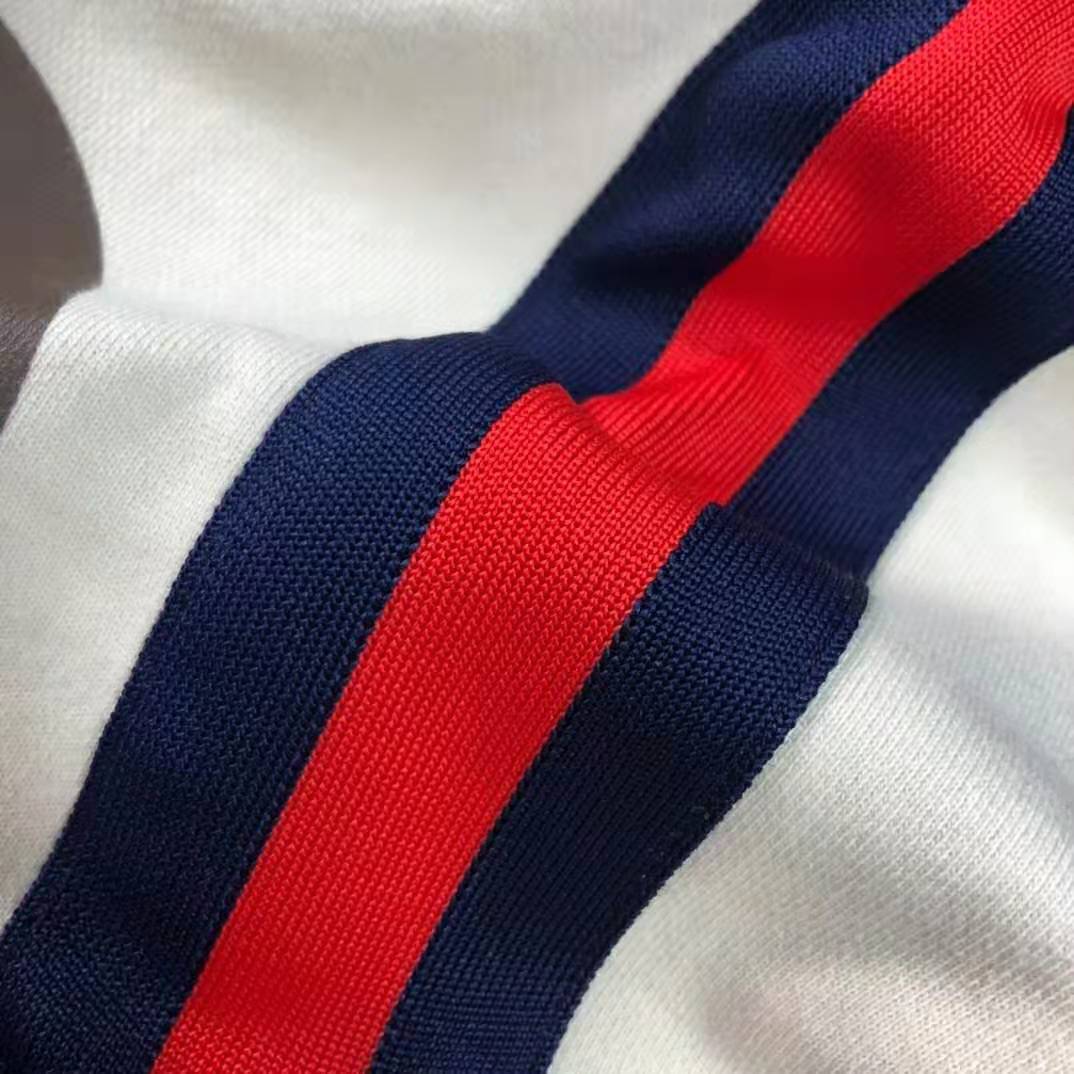 Gucci Women The North Face x Gucci Web Print Cotton Shorts Green Red Web-White