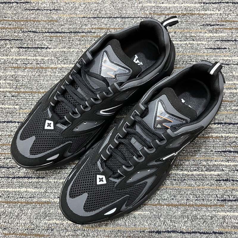 Louis Vuitton Unisex LV Runner Tatic Sneaker Black Mix Materials Rubber Outsole