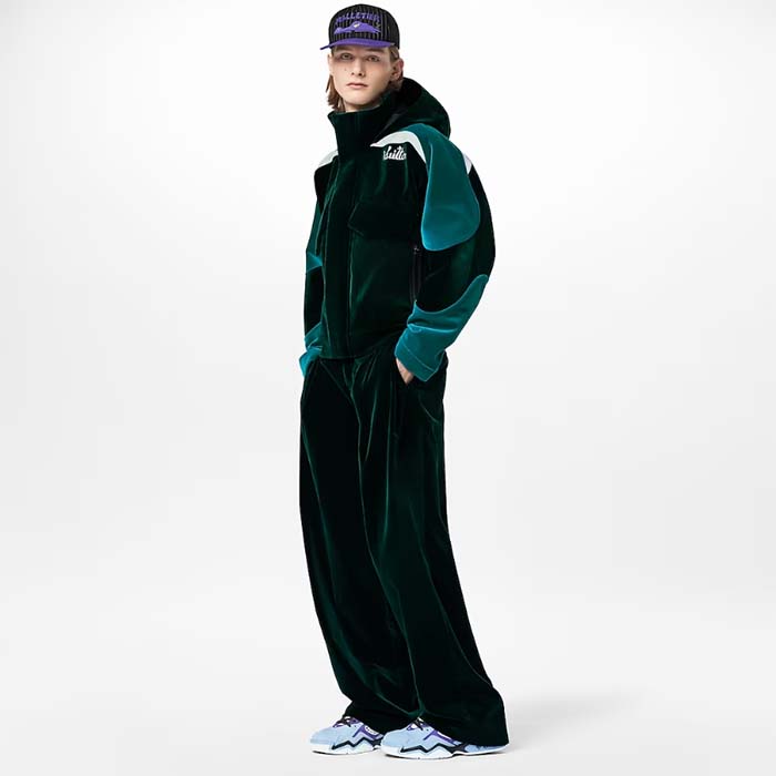 Louis Vuitton LV Unisex Trainer 2.0 Sneaker Boot Blue Suede Calf Leather