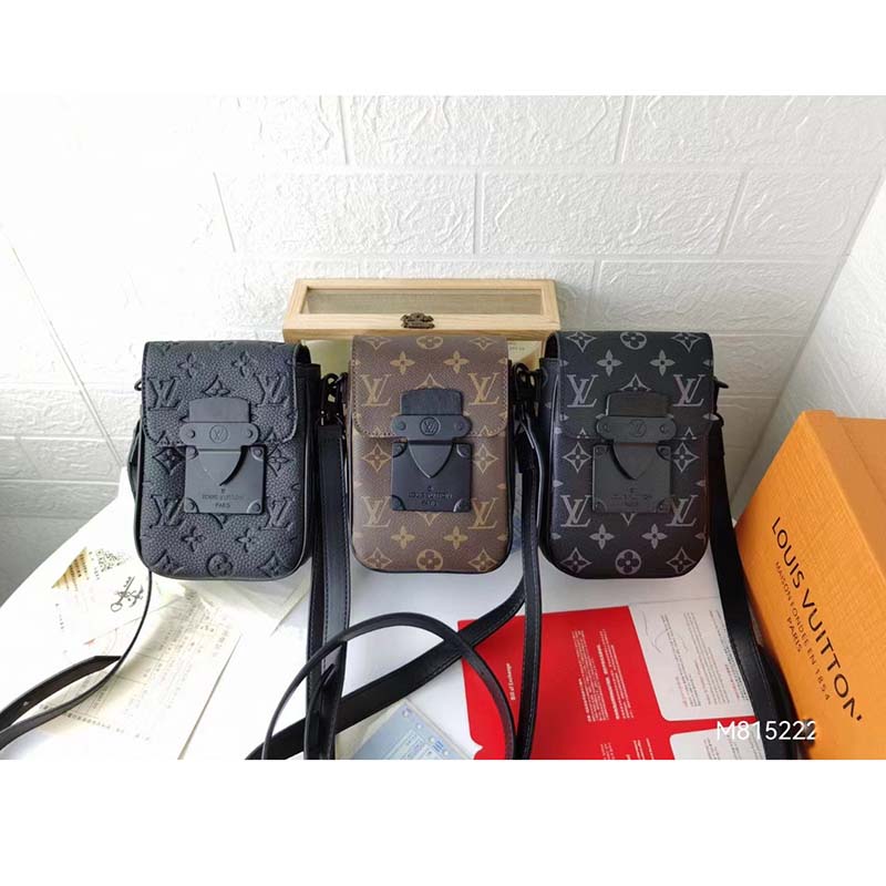 Louis Vuitton LV Unisex S-Lock Vertical Wearable Wallet Monogram Macassar Coated Canvas