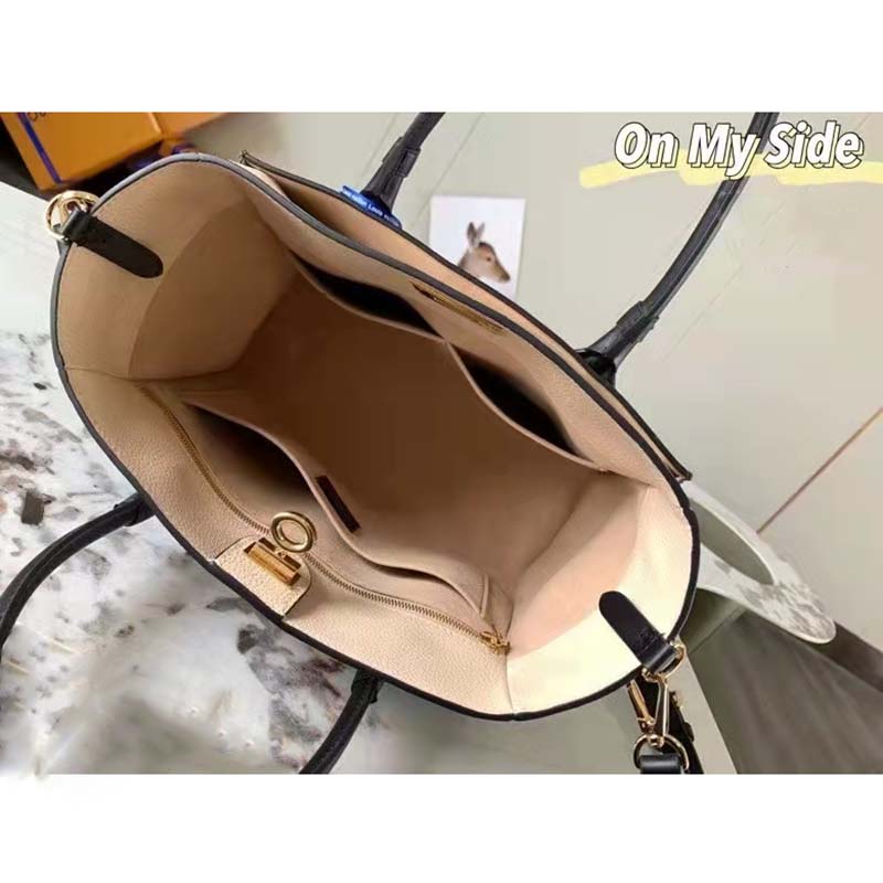 Louis Vuitton LV Women On My Side MM Green Twist Calfskin Monogram Canvas