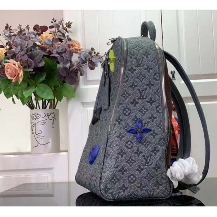 Louis Vuitton LV Unisex Ellipse Backpack Granite Taurillon Monogram Embossed Cowhide Leather