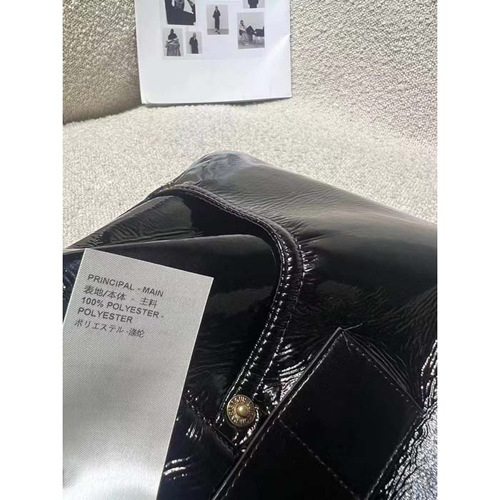 Louis Vuitton LV Women LV NIGHT Crinkled Vinyl Midi Skirt Polyester Black