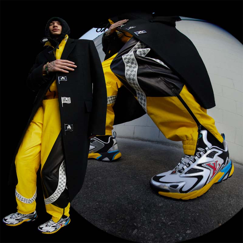 Louis Vuitton Unisex LV Runner Tatic Sneaker Silver Mix Materials Rubber Outsole