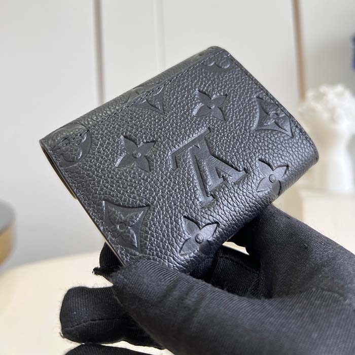 Louis Vuitton LV Unisex Zoe Wallet Monogram Empreinte Embossed Supple Grained Cowhide Leather Black Noir