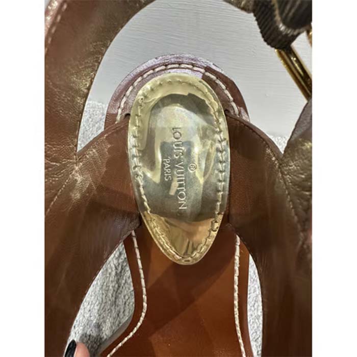 Louis Vuitton LV Women Sandal Cacao Brown Monogram Canvas Leather