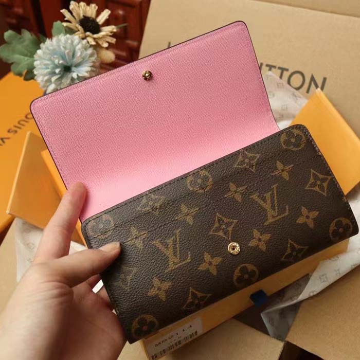 Louis Vuitton Unisex LV x YK Sarah Wallet Monogram Coated Canvas Pumpkin Print