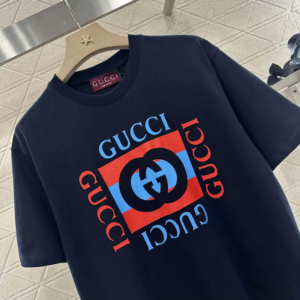 Gucci Men Printed Cotton Jersey T-shirt 796395XJHDB