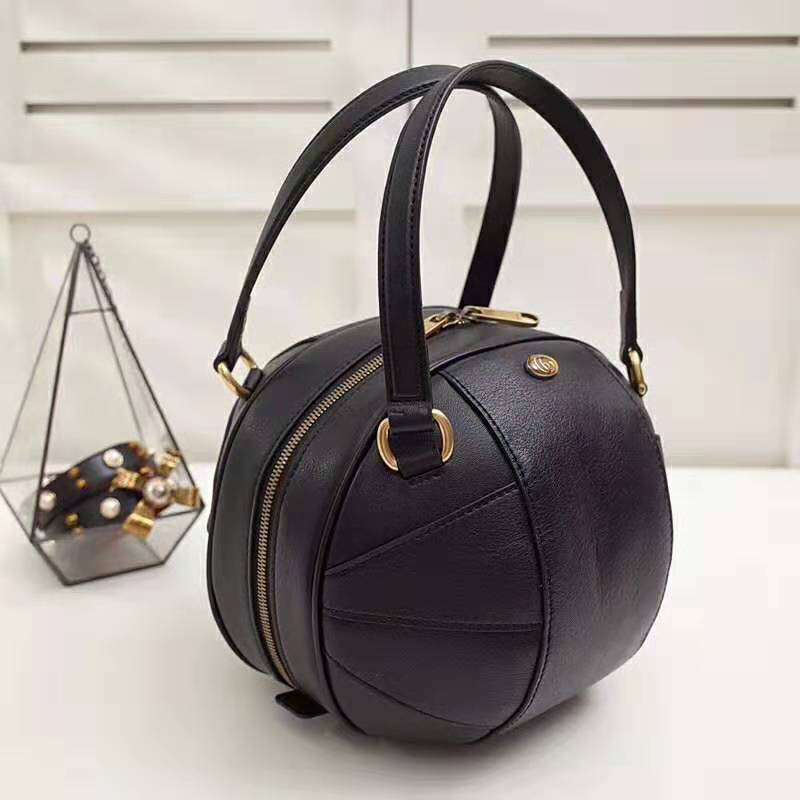 Gucci GG Unisex Basketball Shaped Tote Bag-Black