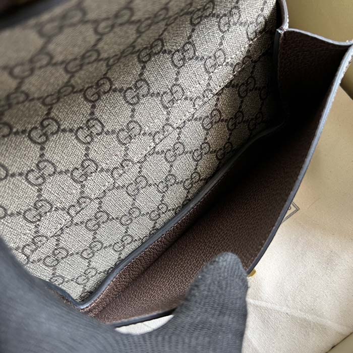 Gucci Unisex Blondie Belt Bag Beige Ebony GG Supreme Canvas Interlocking G