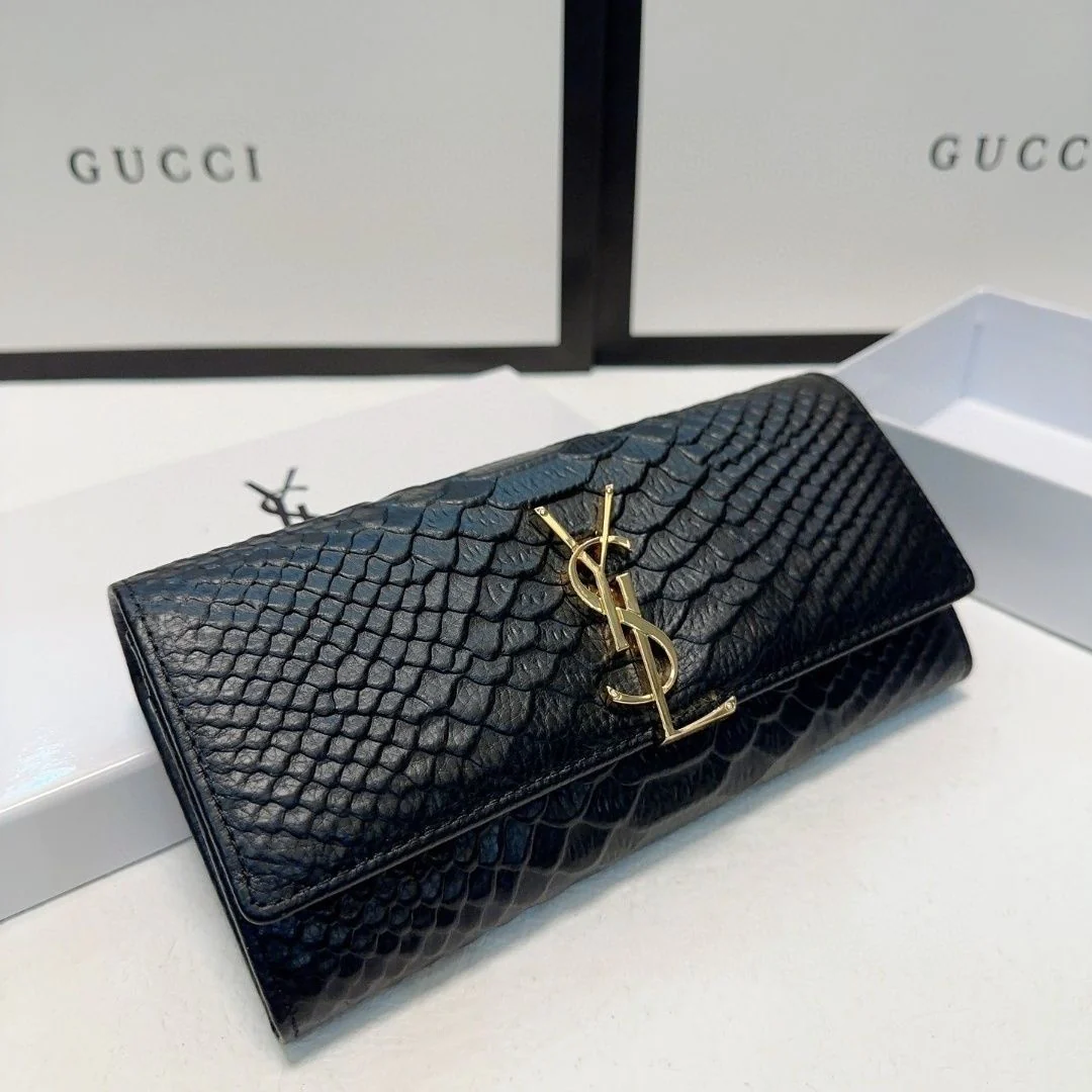 New Women's Long Wallet Snake-print Cowhide Card Bag 1024031307