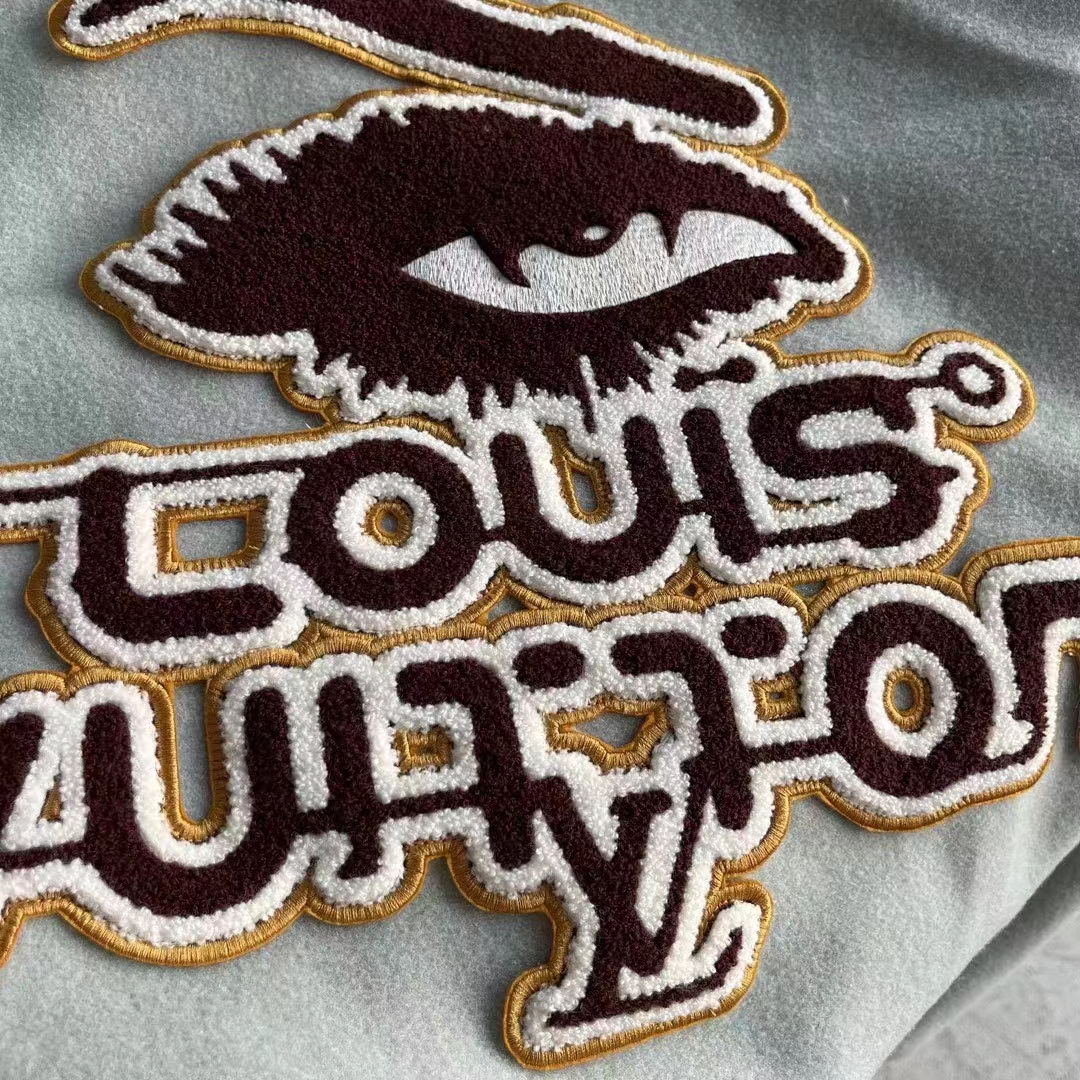 Louis Vuitton Women LV Varsity Leather Blouson Cropped Fit Epi Leather Sleeves Shirt Collar Cotton Wool