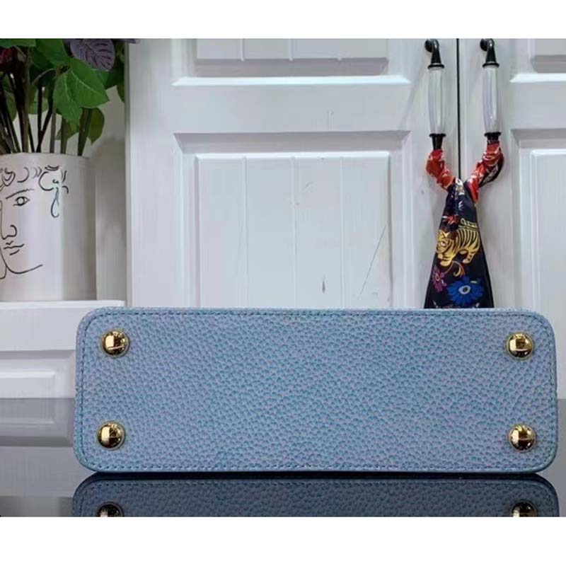 Louis Vuitton LV Women Capucines BB Handbag Lilas Purple Taurillon Leather Shimmery