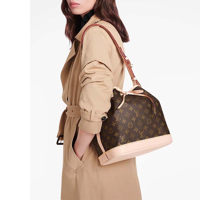 Louis Vuitton LV Women Petit Noé Bucket Bag Monogram Coated Canvas Cowhide Leather