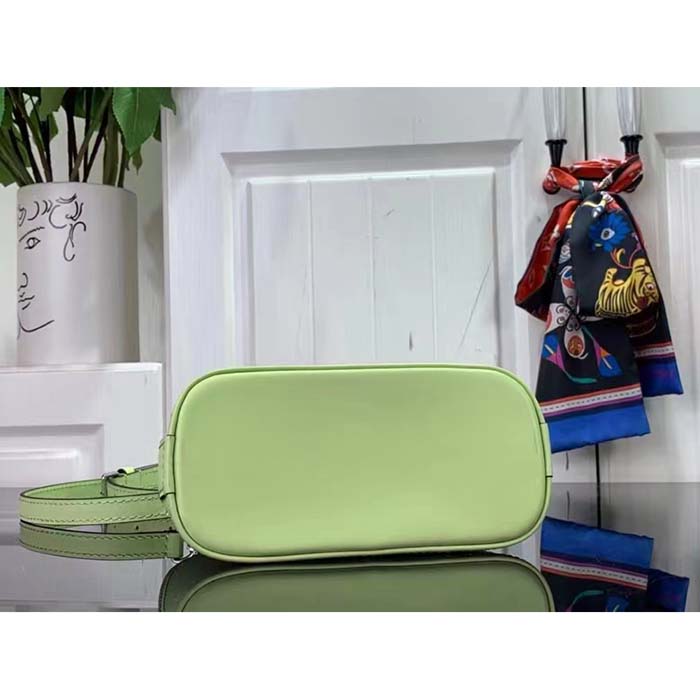 Louis Vuitton LV Women Nano Alma Handbag Vert Noto Green Epi Grained Cowhide Leather