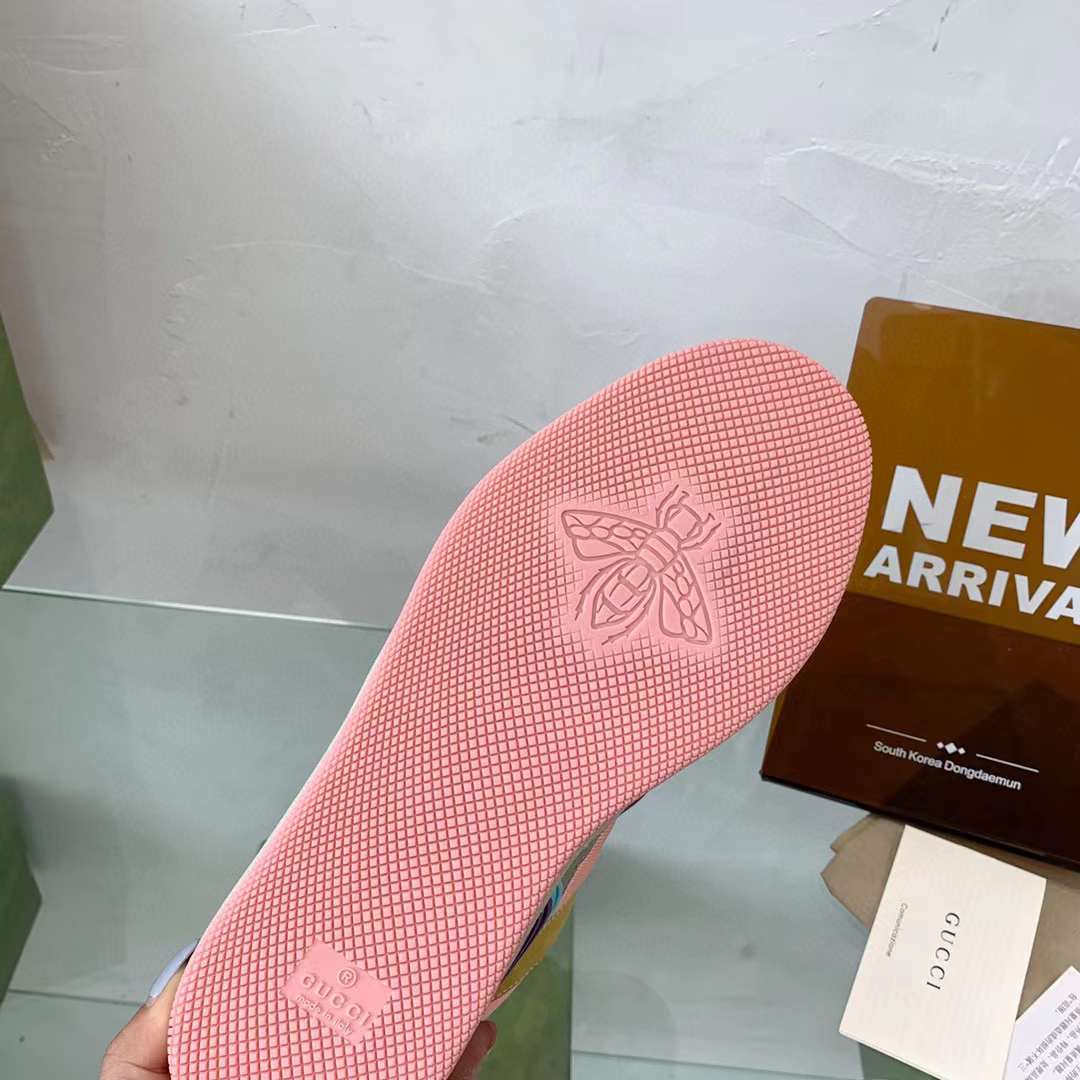 Gucci Unisex Basket Sneaker Blue Demetra White Mesh Rubber Interlocking G Low Heel