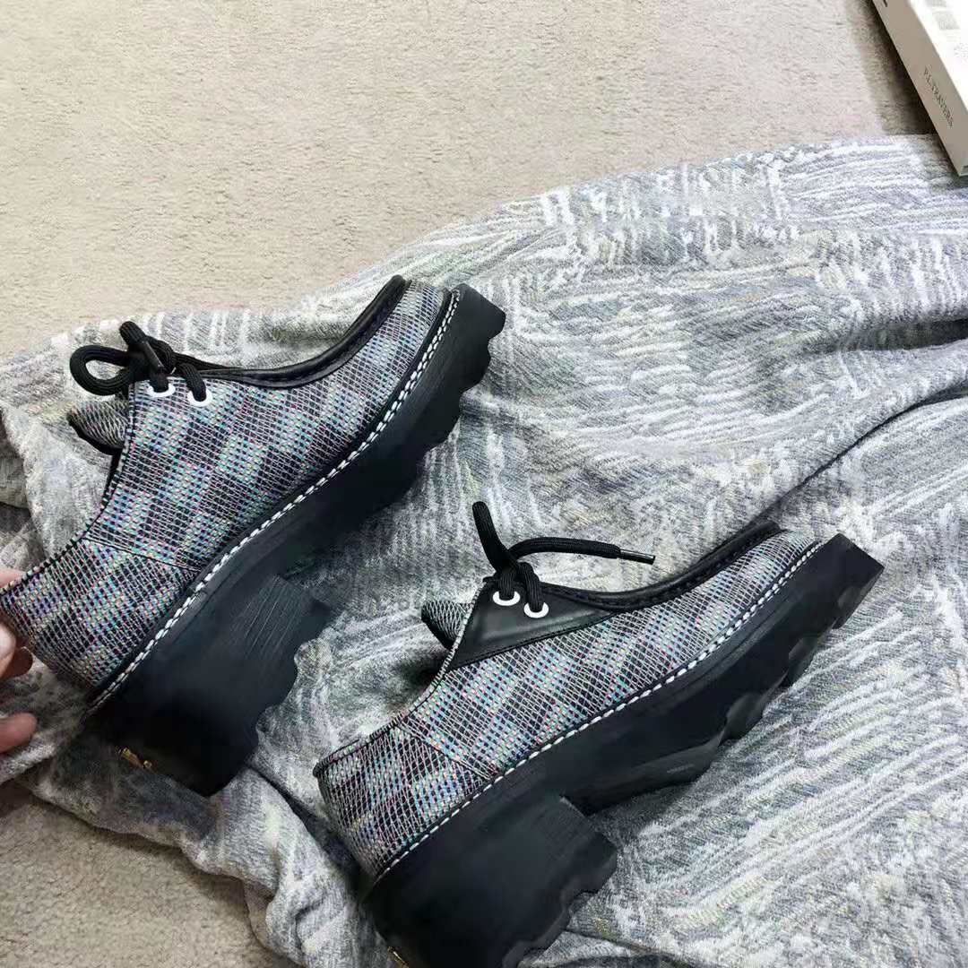 Louis Vuitton LV Women LV Beaubourg Platform Derby in Calf Leather and Monogram LV Pop-Printed Canvas