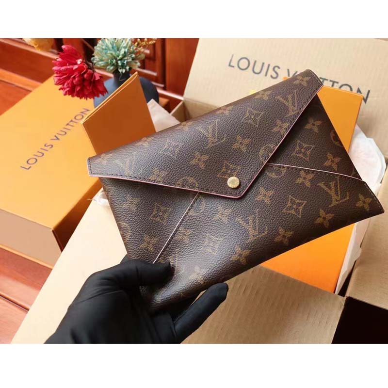 Louis Vuitton LV Unisex Kirigami Pochette Brown Monogram Coated Canvas Cowhide Leather