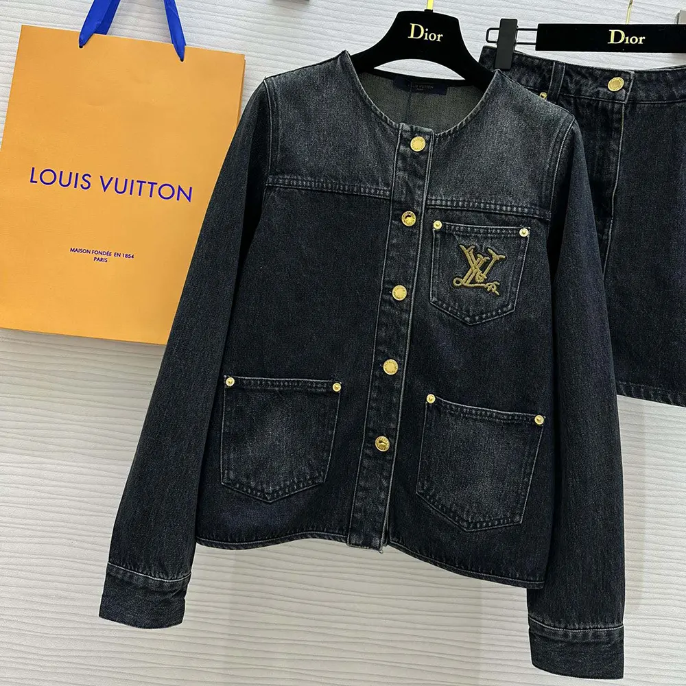 Louis Vuitton Women Nautical LV Patch Denim Jacket 1AFMOM