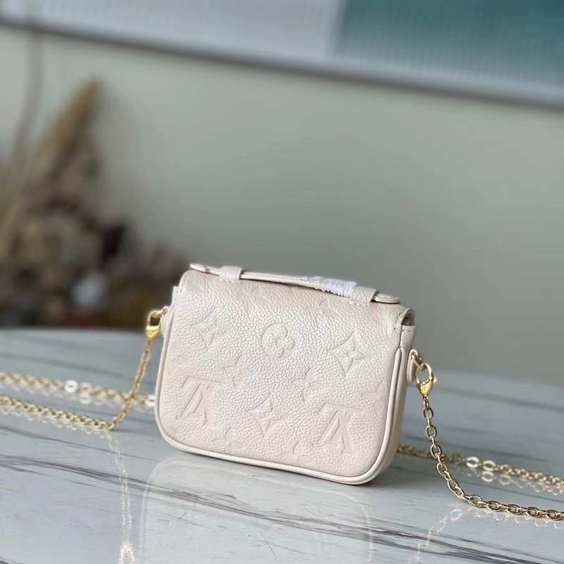 Louis Vuitton LV Women Micro Métis Beige Monogram Empreinte Embossed Supple Grained Cowhide