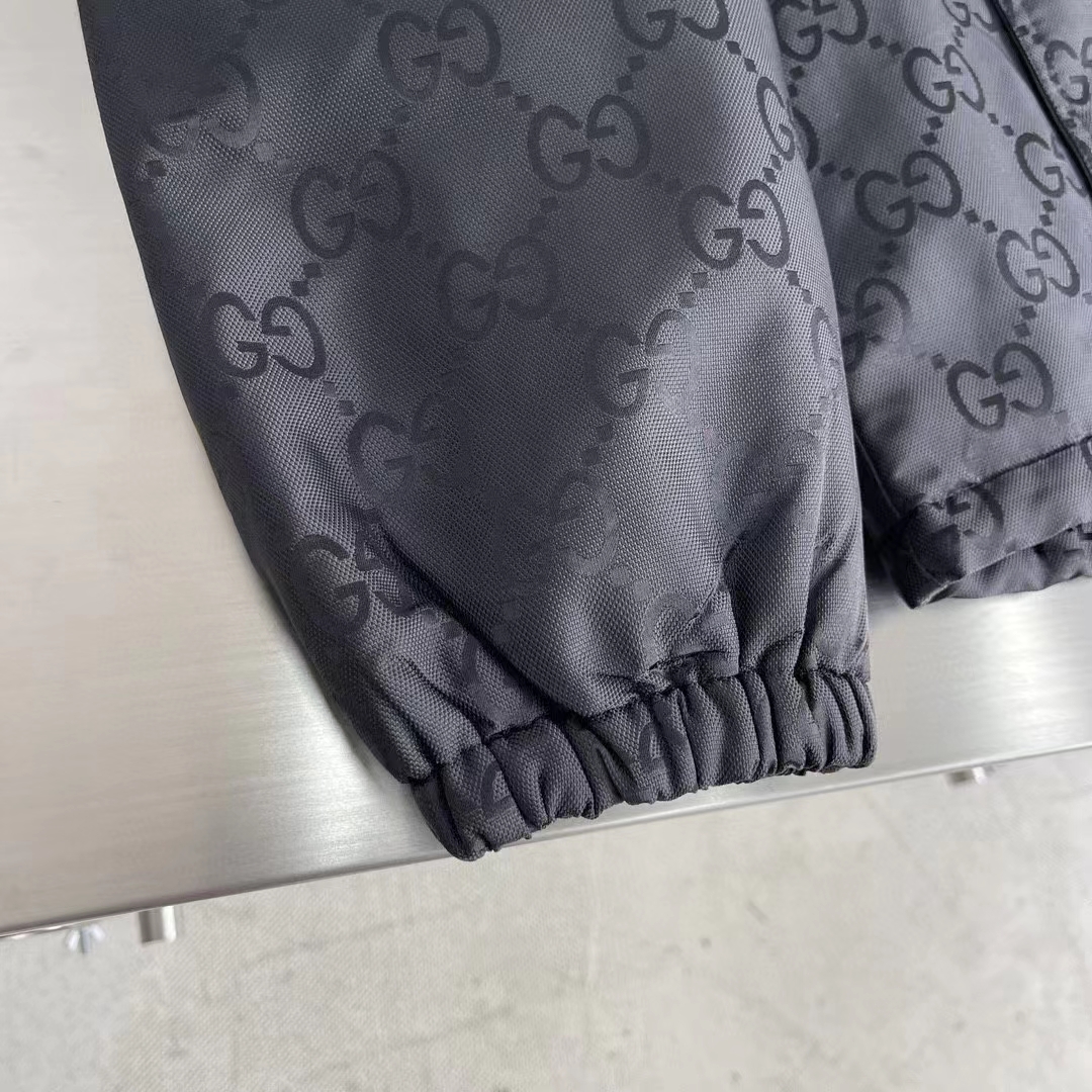 Gucci Women Gucci Off The Grid Hooded Jacket Black GG ECONYL Regenerated Nylon