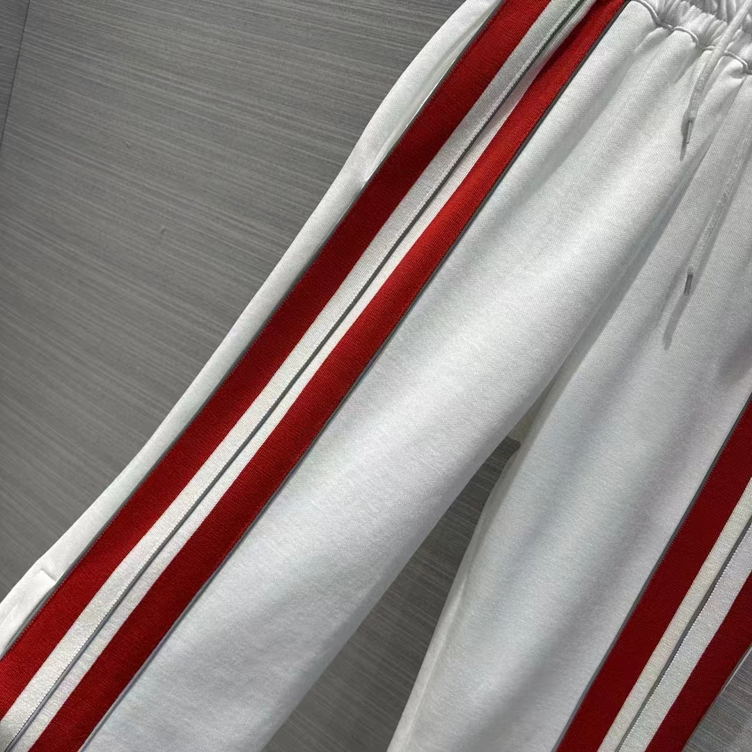 Gucci Women GG Technical Jersey Pant Web Interlocking G Embroidered Patch Elastic Waist Two Side Pockets