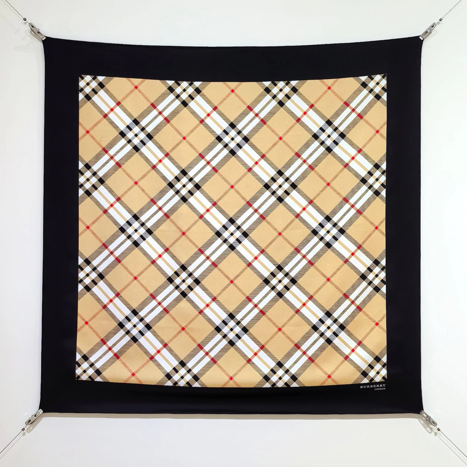 New Classic Plaid Silk Square Scarf 1025051310
