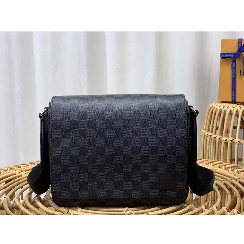 Louis Vuitton LV Men District PM Bag Damier Graphite Coated Canvas