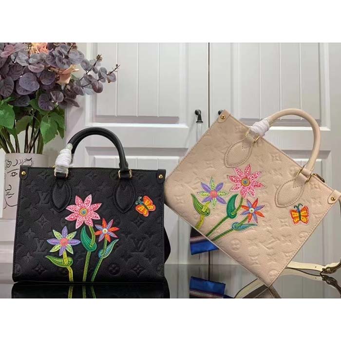 Louis Vuitton Women LV x YK OnTheGo Mini White Embossed Grained Monogram Cowhide Leather