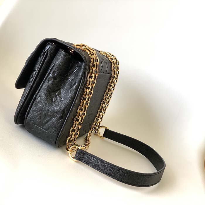 Louis Vuitton LV Women Marceau Black Embossed Grained Cowhide Leather