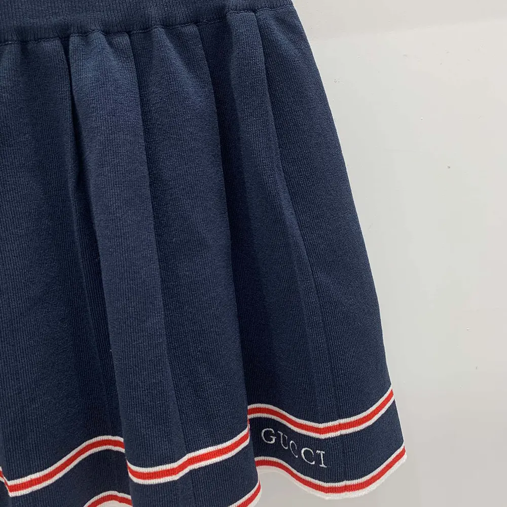 Gucci Women Pleated Skirt with Striped Trim 691712XKD274915