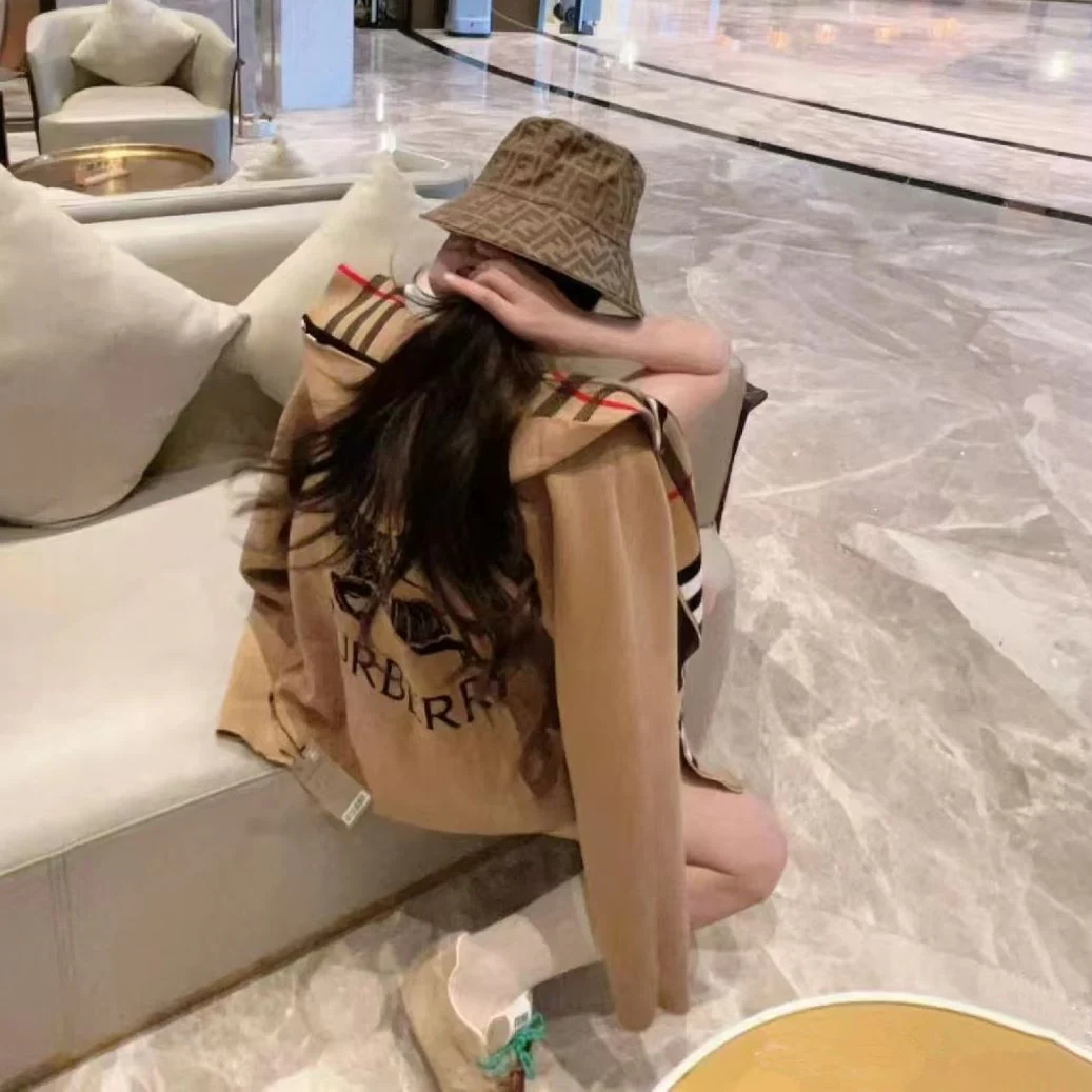 Classic double-sided hooded loose cardigan 1024102321