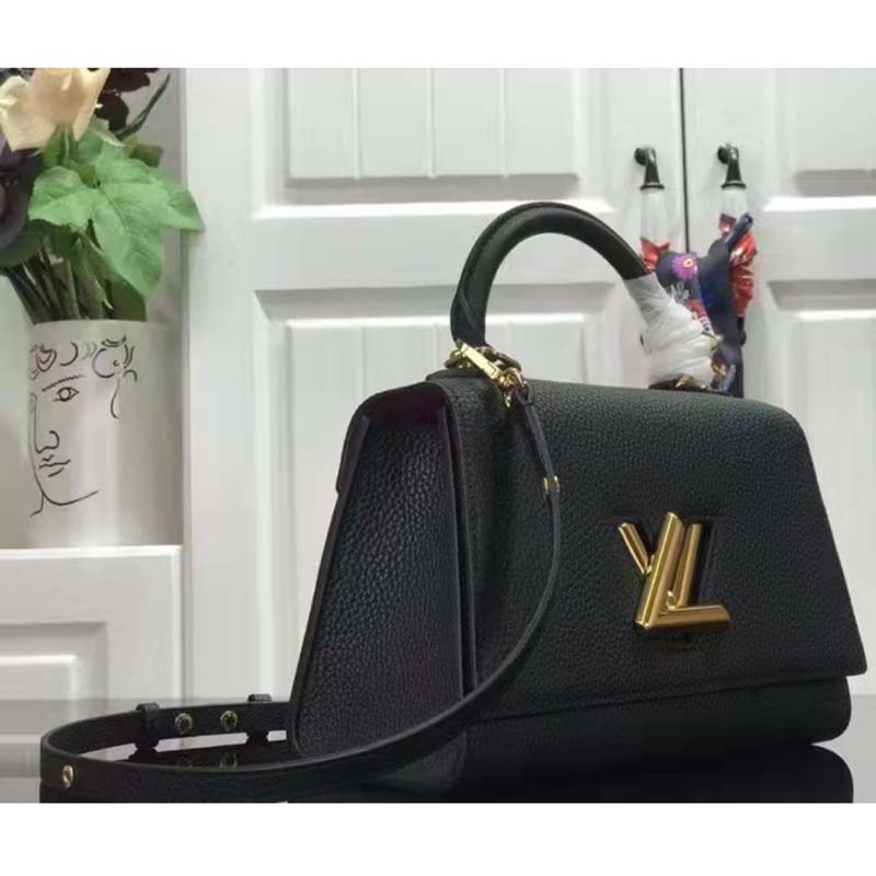 Louis Vuitton LV Women Twist One Handle BB Handbag Black Taurillon Cowhide