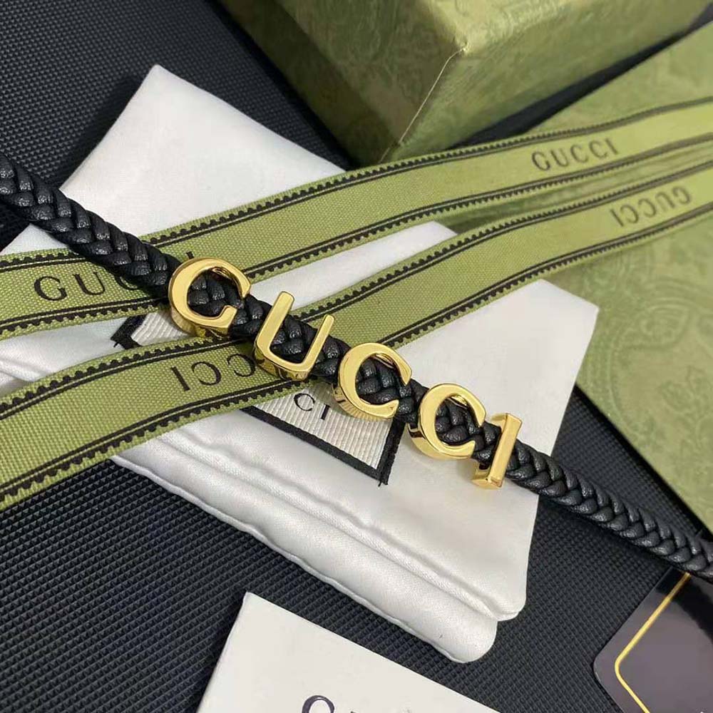Gucci Women Leather ‘Gucci’ Bracelet