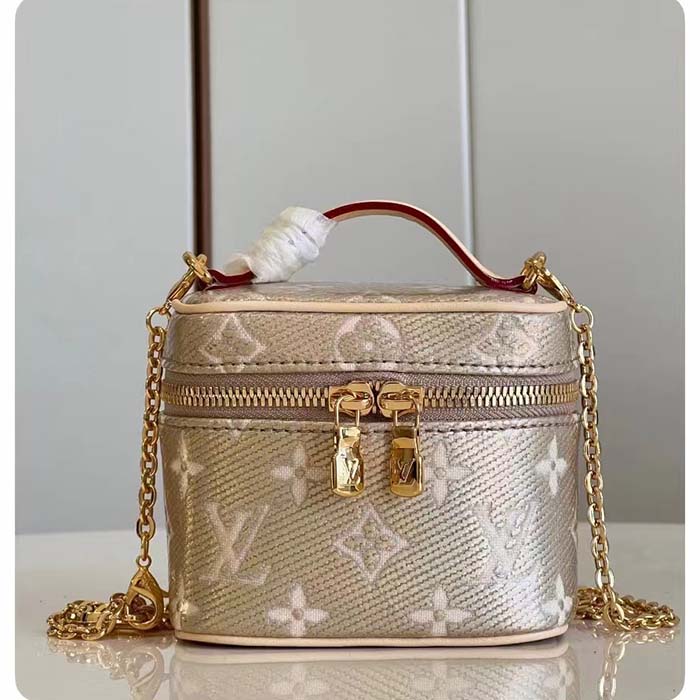 Louis Vuitton LV Women Micro Vanity Beige Monogram Coated Canvas Microfiber Lining