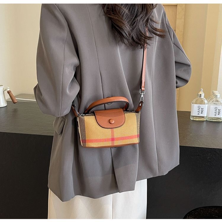 New casual retro plaid mini square bag PD042025051906