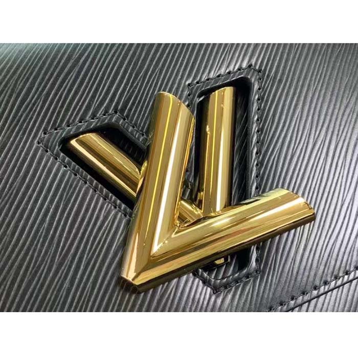 Louis Vuitton LV Women Twist MM Black Epi Grained Leather