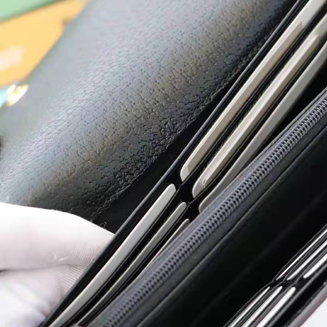 Gucci GG Unisex Ophidia Continental Wallet in Black Leather