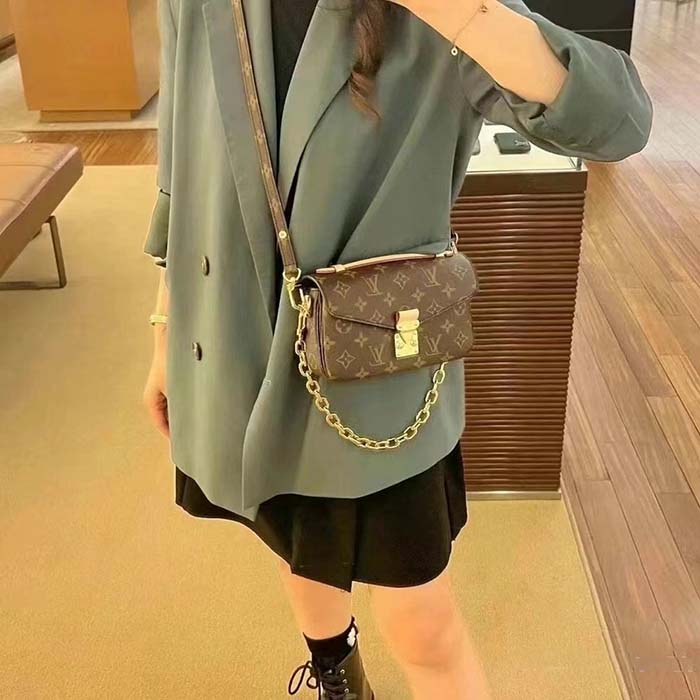 Louis Vuitton LV Women Micro Métis Bag Monogram Coated Canvas Cowhide Leather