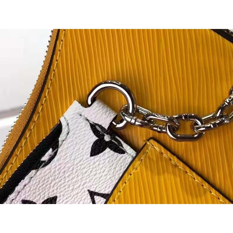 Louis Vuitton LV Women Marelle Handbag Yellow Epi Grained Cowhide Leather Canvas