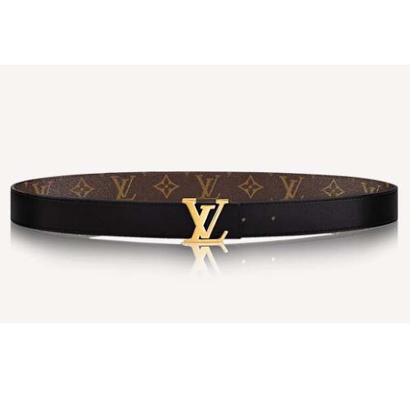 Louis Vuitton Unisex LV Initials 30 mm Reversible Belt Monogram Canvas Calf Leather