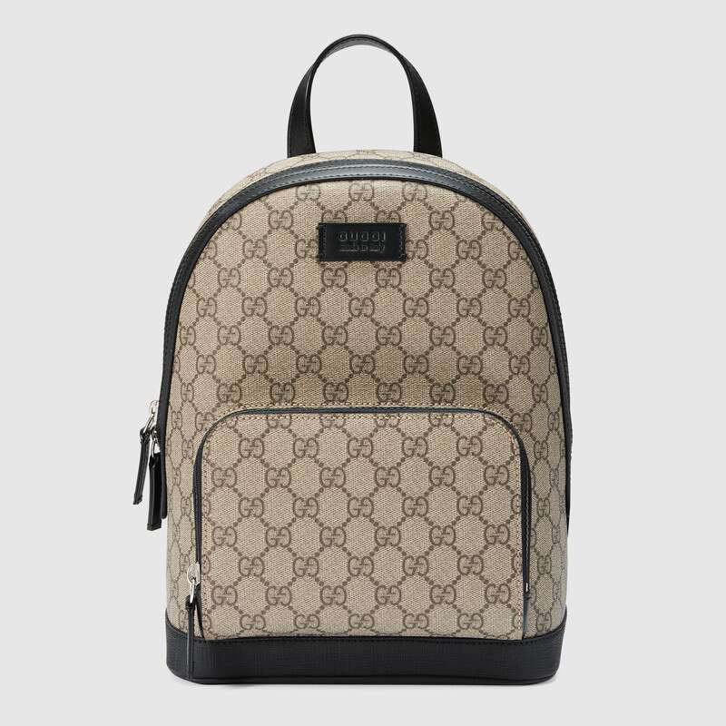 Gucci GG Unisex Eden Small Backpack Beige/Ebony GG Supreme Canvas