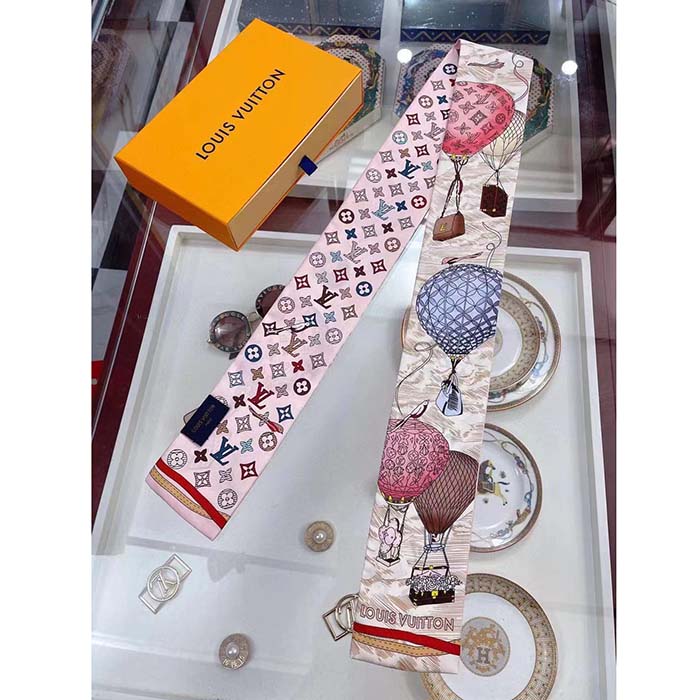 Louis Vuitton LV Women Up Away Bandeau Light Pink Silk Inkjet Print Monogram