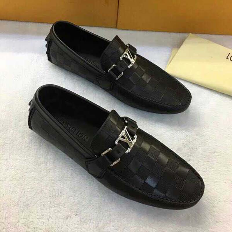 Louis Vuitton LV Men Hockenheim Moccasin Shoes Black